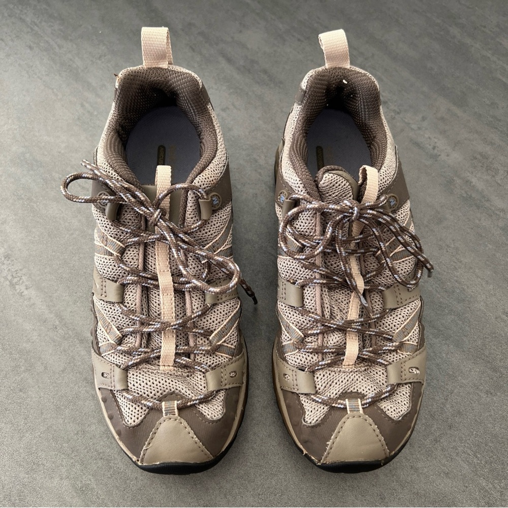 Merrell Sport Olive Vibram Hiking Outdoor Lace Shoes Low Top Sneaker Women’s 7.5 - Picture 2 of 8